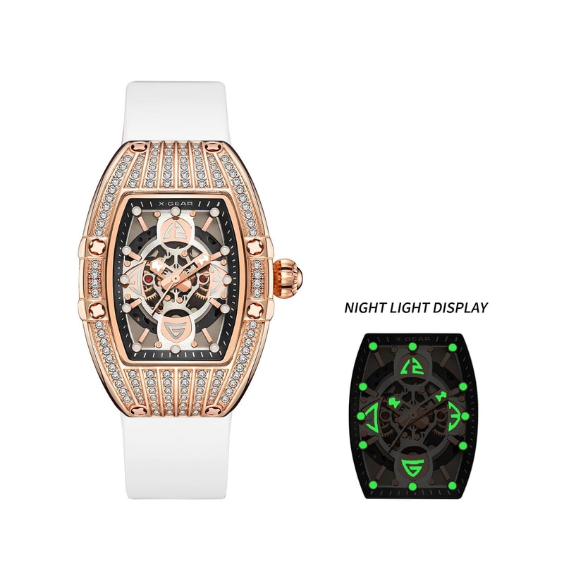 Radiant Elegance Diamond Accent Womens Quartz Luxury Watch 7