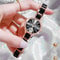 Retro Luxe Diamond Inlaid Womens Waterproof Stainless Steel Quartz Watch 4