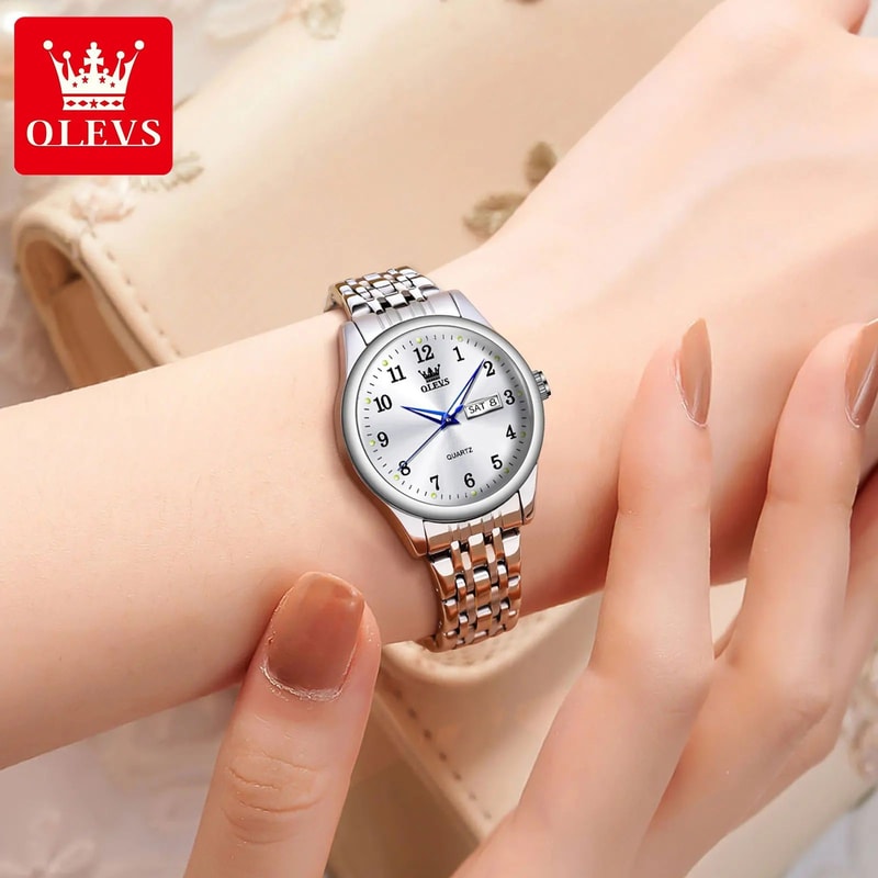 OLEVS Elegance Waterproof Stainless Steel Womens Quartz Watch 2