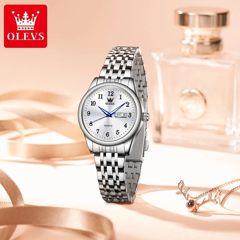 OLEVS Elegance Waterproof Stainless Steel Womens Quartz Watch 3
