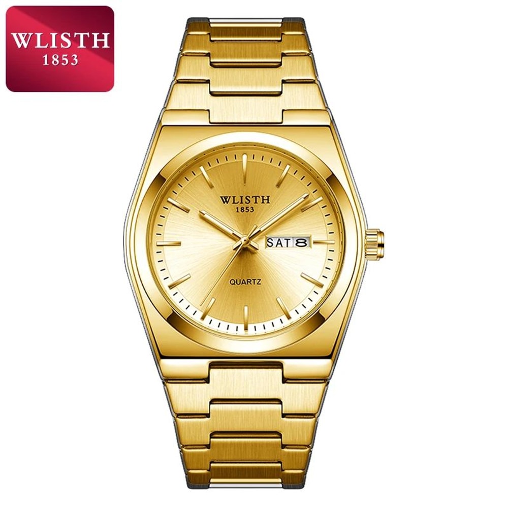 WLISTH Executive Waterproof Stainless Steel Mens Quartz Watch With Calendar Week Display 7