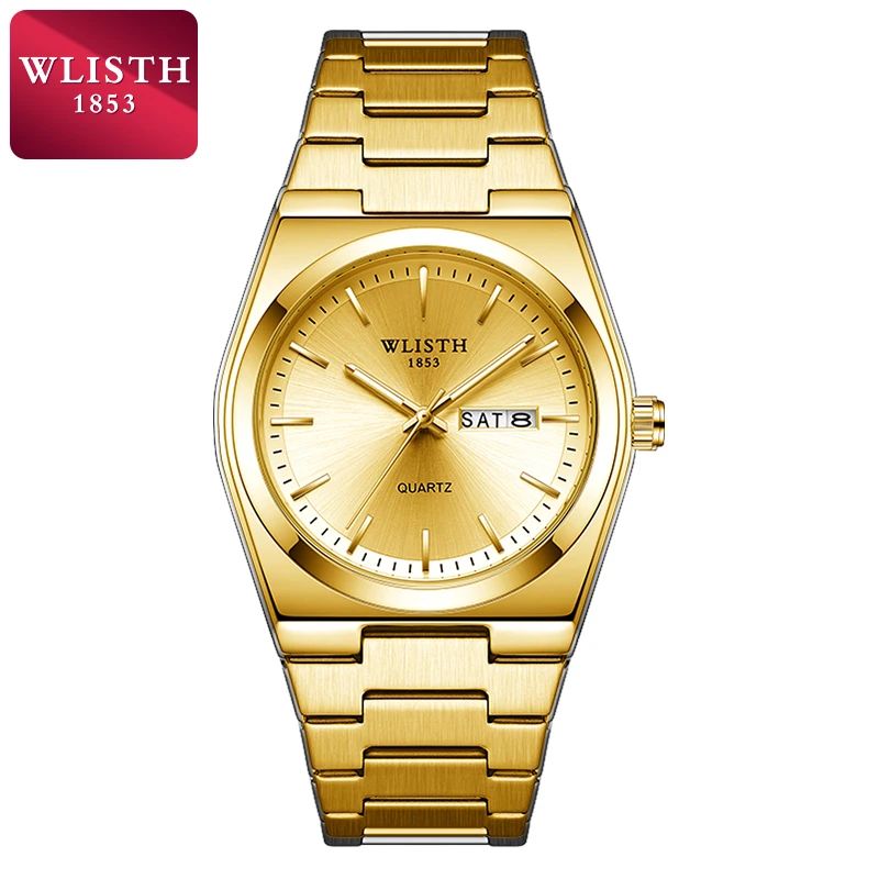 WLISTH Executive Waterproof Stainless Steel Mens Quartz Watch With Calendar Week Display 7