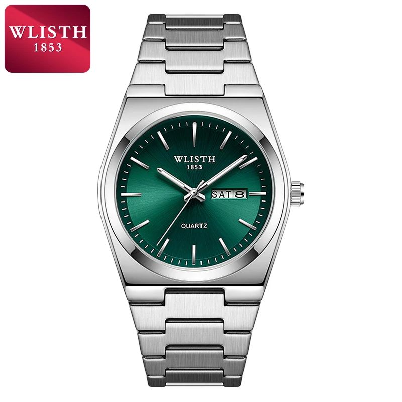 WLISTH Executive Waterproof Stainless Steel Mens Quartz Watch With Calendar Week Display 8