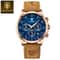 POEDAGAR 928L2 Sports Luxury Mens Quartz Chronograph Watch With Luminous Date Leather Strapwatch 6