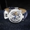 HighEnd Automatic Mechanical Mens Watch With Skeleton Dial Leather Strap 4