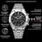 BINBOND B0161 Luxury Stainless Steel Mens Quartz Watch With Luminous Date Chronograph 2