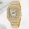 TVK CK1362 Luxury Gold Diamond Unisex Rectangle Quartz Watch 2