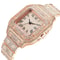 TVK CK1362 Luxury Gold Diamond Unisex Rectangle Quartz Watch 3