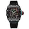 Barrel Hollow Luminous Mens Quartz Watch With Calendar Tonneau Sport Design 2