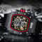 WLISTH Barrel Skeleton Automatic Mens Mechanical Watch With Luminous Dial 1