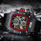 WLISTH Barrel Skeleton Automatic Mens Mechanical Watch With Luminous Dial 1