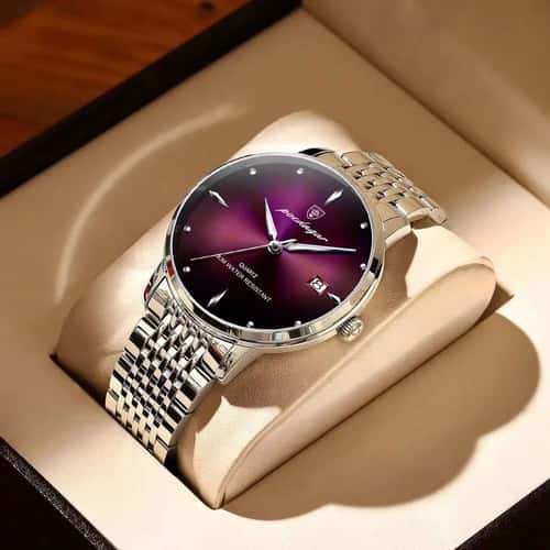 POEDAGAR Smart Casual Waterproof Stainless Steel Men's Quartz Watch