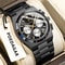 POEDAGAR Executive Chronograph Stainless Steel Mens Quartz Watch With Luminous Date 6