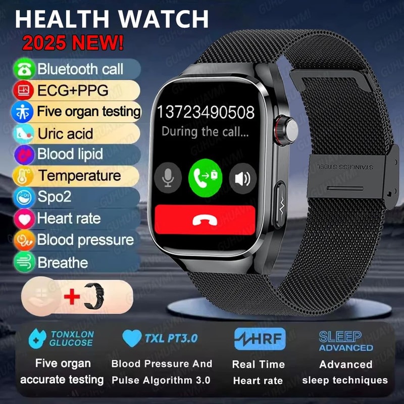 204 Inches AMOLED MilitaryGrade Smart Watch With Bluetooth Call IP68 Waterproof 8