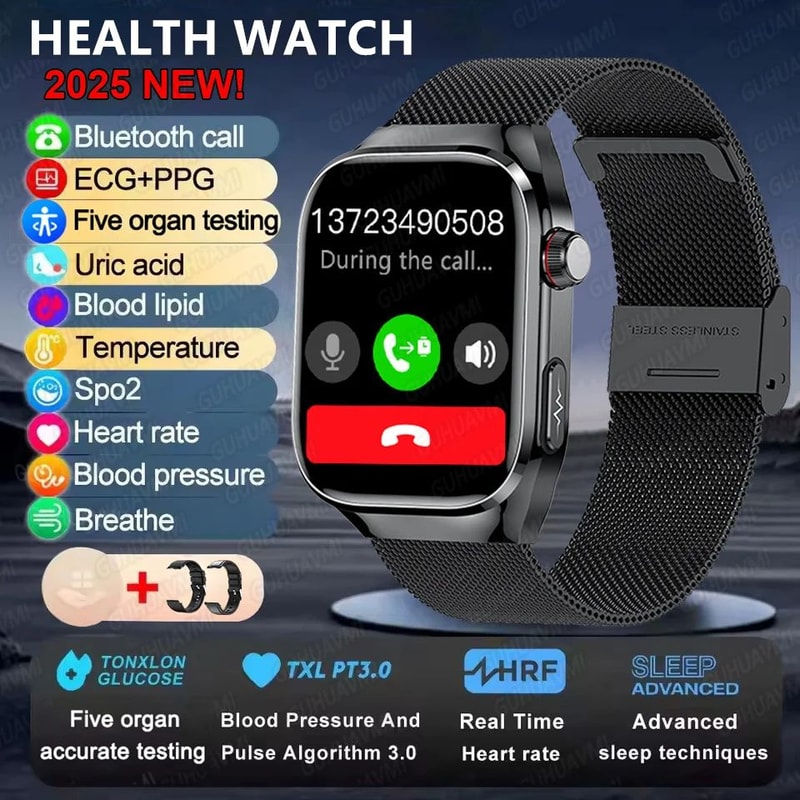 204 Inches AMOLED MilitaryGrade Smart Watch With Bluetooth Call IP68 Waterproof 9