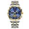 PAAZOMU Luxury Stainless Steel Mens Chronograph Quartz Watch With Moon Phase 7