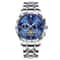 PAAZOMU Luxury Stainless Steel Mens Chronograph Quartz Watch With Moon Phase 11