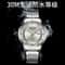 Dual Calendar Hollow Dial Mens Quartz Watch Tungsten Steel Waterproof 3