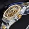 LONGLUX Luxury Skeleton Automatic Mens Diamond Stainless Steel Watch 1