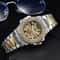 LONGLUX Luxury Skeleton Automatic Mens Diamond Stainless Steel Watch 3