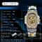 LONGLUX Luxury Skeleton Automatic Mens Diamond Stainless Steel Watch 4