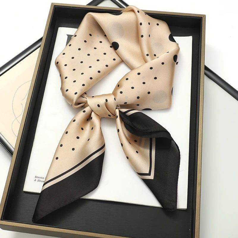 Luxury Satin Square Scarf For Women 276in Printed SilkFeel Neck Hair Bandana Wrap 5