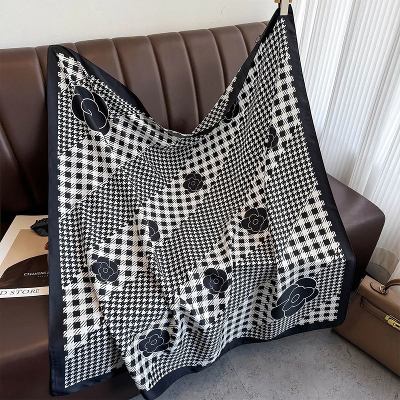 Luxury Twill SilkFeel Square Scarf For Women 354in Tree Print Head Shawl Hijab Neck Wrap 22