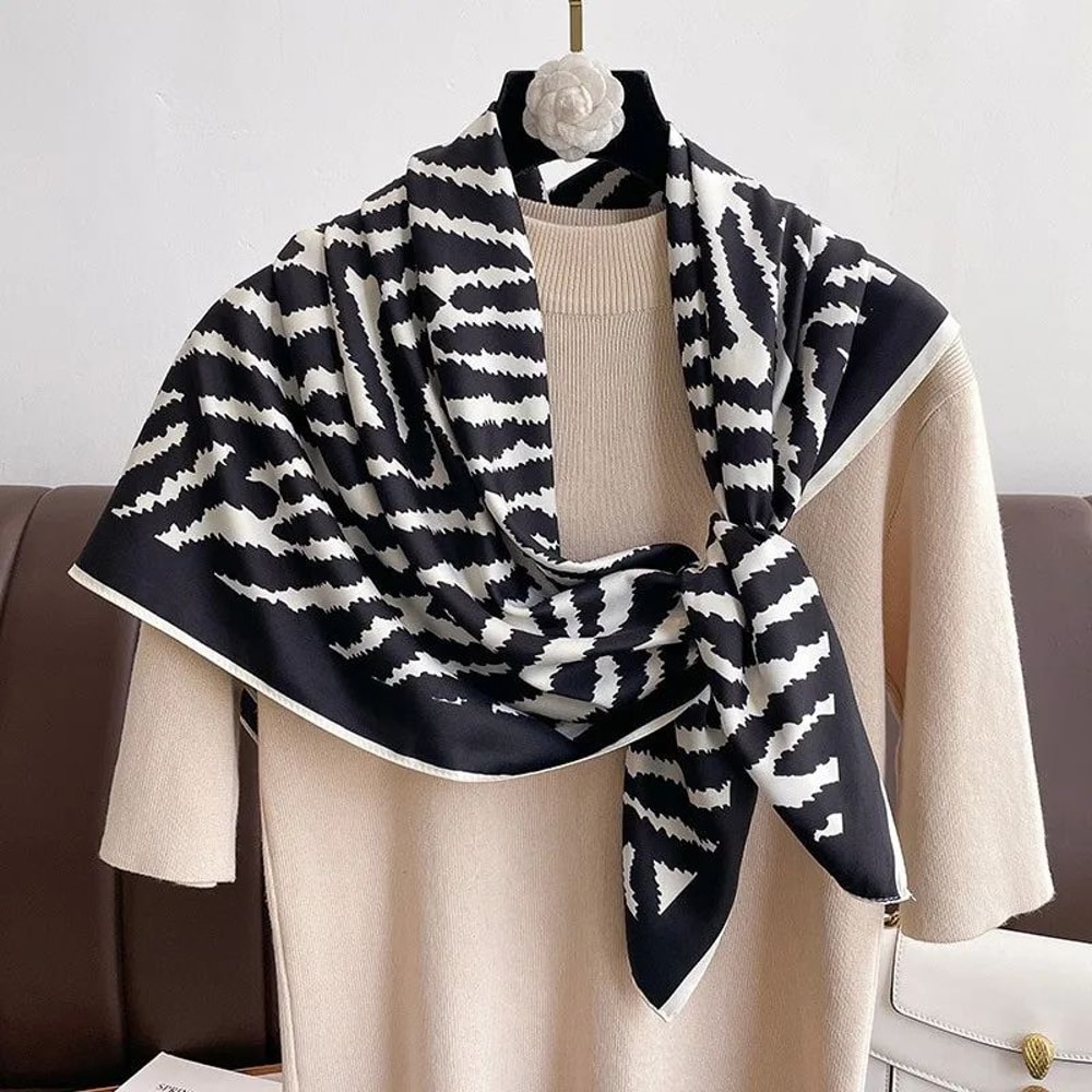 Luxury Twill SilkFeel Square Scarf For Women 354in Tree Print Head Shawl Hijab Neck Wrap 28
