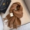 Premium 100 Wool Winter Narrow Scarf 28 Solid Colors Unisex Warm ColdProof Wrap 11