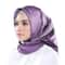 Elegant 354in Satin Silk Square Hijab Scarf Solid Color Muslim Headscarf Turban Wrap 2
