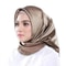 Elegant 354in Satin Silk Square Hijab Scarf Solid Color Muslim Headscarf Turban Wrap 3