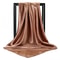 Elegant 354in Satin Silk Square Hijab Scarf Solid Color Muslim Headscarf Turban Wrap 5