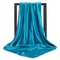 Elegant 354in Satin Silk Square Hijab Scarf Solid Color Muslim Headscarf Turban Wrap 14