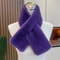 Luxury Faux Rabbit Fur Cross Collar Scarf Womens Thick Winter Furry Neck Warmer 11