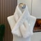 Luxury Faux Rabbit Fur Cross Collar Scarf Womens Thick Winter Furry Neck Warmer 13