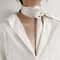 748in Narrow Long Chiffon Scarf Solid Color Hair Ribbon Bag Tie Choker Streamer 4