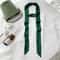 748in Narrow Long Chiffon Scarf Solid Color Hair Ribbon Bag Tie Choker Streamer 7