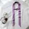 748in Narrow Long Chiffon Scarf Solid Color Hair Ribbon Bag Tie Choker Streamer 19
