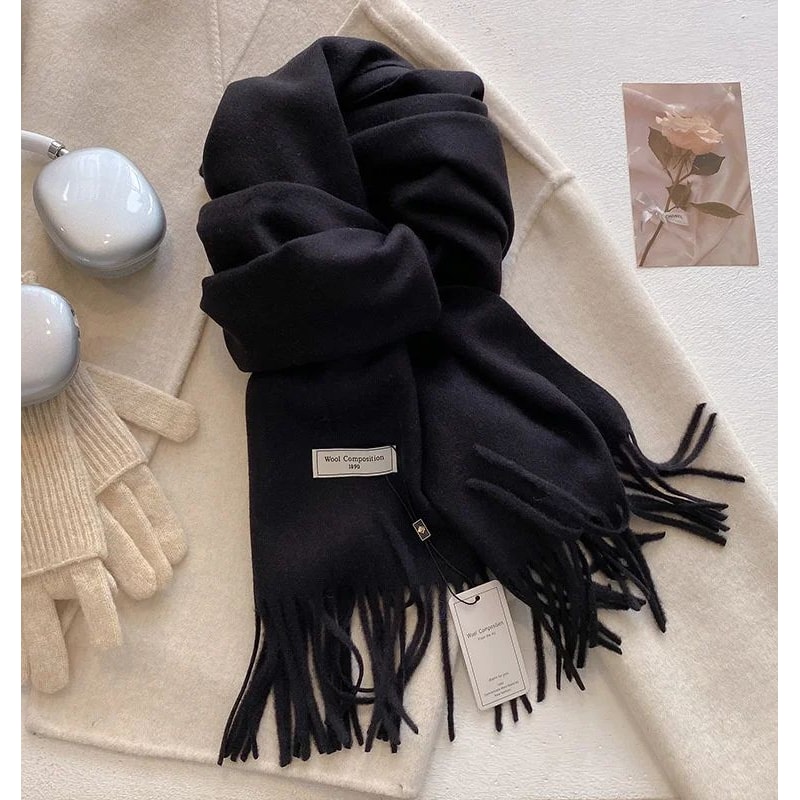 787in Luxury Winter Wool Blend Pashmina Scarf Thick CashmereFeel Womens Shawl Wrap 2024 25