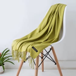 designer cashmere feel tassel scarf – solid autumn winter pashmina shawl wrap