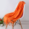 Designer Cashmere Feel Tassel Scarf Solid Autumn Winter Pashmina Shawl Wrap 28