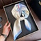 Elegant Lightweight Square Silk Scarf Breathable Womens Neck Hair Wrap 13