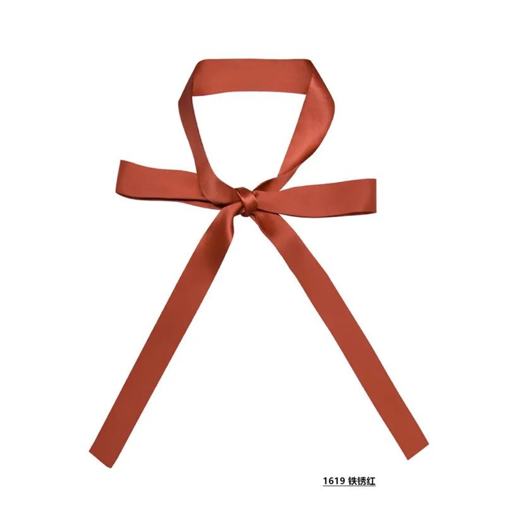 Luxury Solid Color Silk Skinny Scarf Designer Bag Handle Wrap Hair Ribbon 24