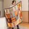 Luxury Horse Print Square Scarf For Women Vintage SilkLike Animal Shawl Head Wrap 5