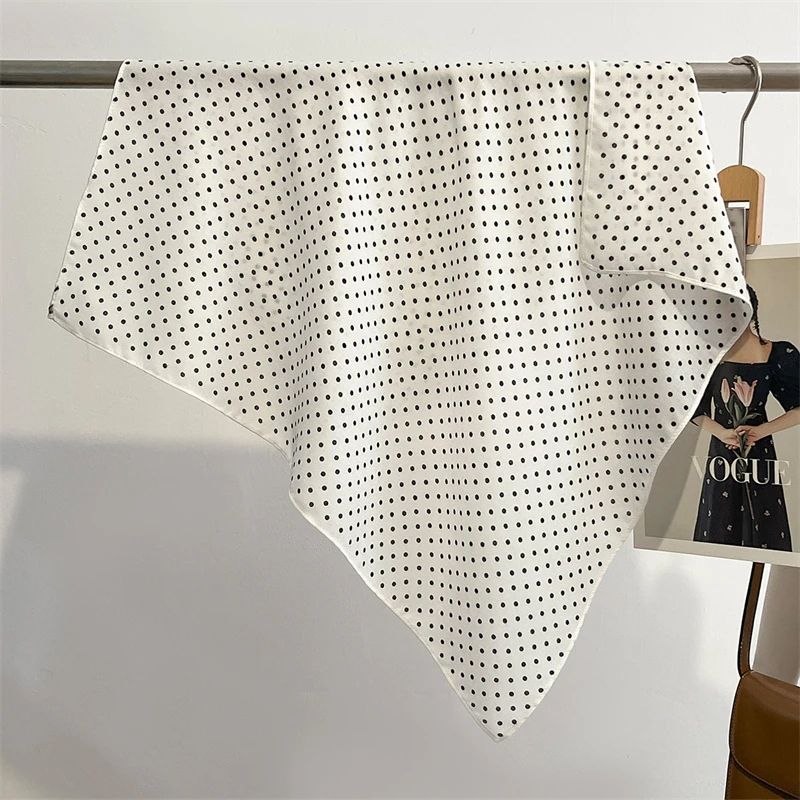 Pure Cotton Square Scarf For Women Soft Printed Neck Hair Foulard 4