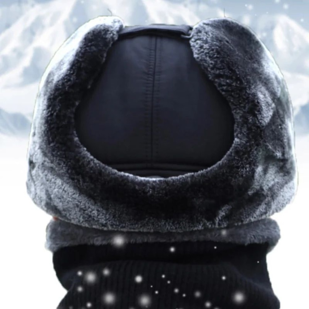 Thick Winter Faux Fur Bomber Hat With Ear Flaps Thermal Trapper Cap For Men Women 2