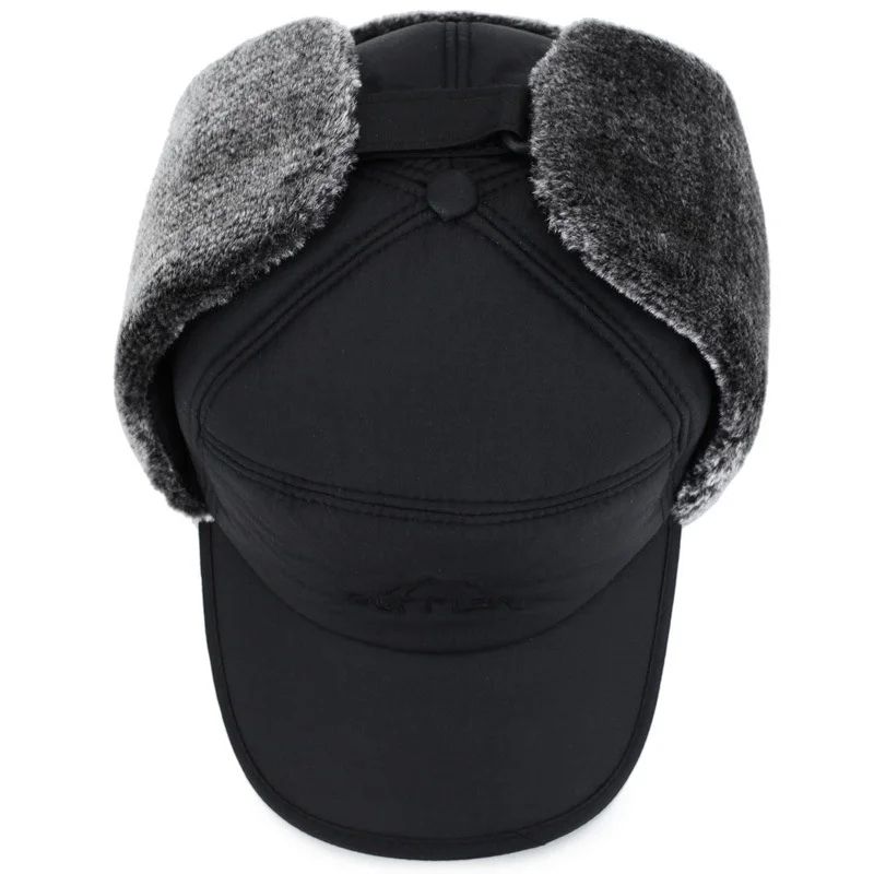 Thick Winter Faux Fur Bomber Hat With Ear Flaps Thermal Trapper Cap For Men Women 4