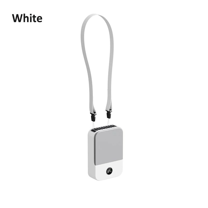 Portable 3Speed Bladeless Waist Neck Fan USB Rechargeable 2000mAh Mini Air Cooler 7