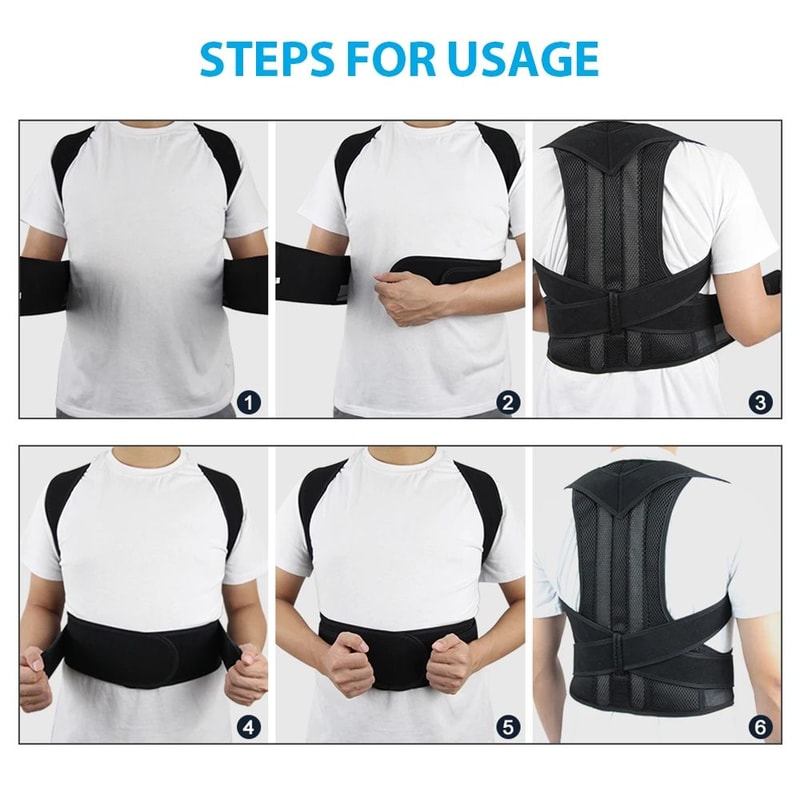 Adjustable Scoliosis Posture Corrector Back Brace Lumbar Support Straightening Belt 5