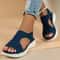 Womens Lightweight Mesh Wedge Sandals Open Toe Summer Beach SlipOn Shoes 8